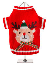 Prancers Christmas Sweater - Celebrate the holiday season with our adorable Prancer Christmas Dog 
Sweater! Inspired by the spirit of teamwork that saved Christmas, this 
sweater pays tribute to Prancer, Santa's trusty reindeer sidekick who 
keeps the sleigh team in perfect harmony.<br /><br />Designed with both style and co...