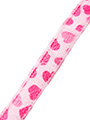 Pink Hearts Fabric Collar & Lead Set