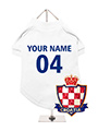 Croatia Football Dog T-Shirt (Personalised)