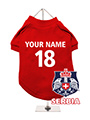 Serbia Football Dog T-Shirt (Personalised)