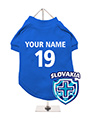 Slovakia Football Dog T-Shirt (Personalised)