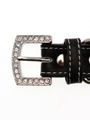 Black Leather Diamante Collar / Diamante Bone Charm & Lead Set