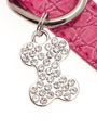 Bruiser's Legally Blonde Pink Leather Diamante Collar & Diamante Bone Charm