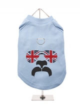 ''GB: Shades and Tash'' Harness-Lined Dog T-Shirt